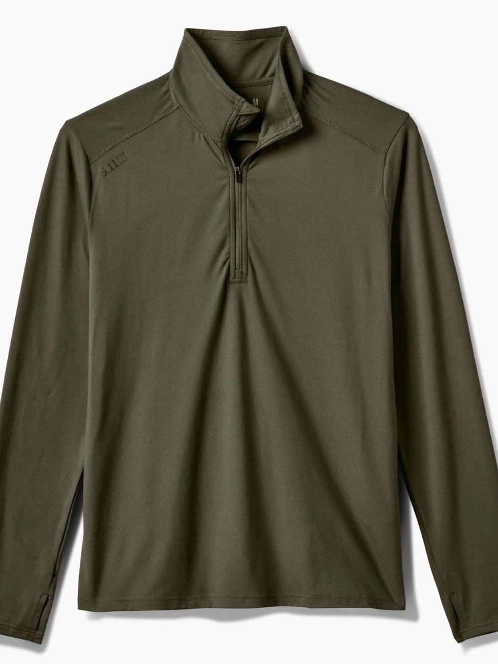 5.11 sage green pt-r catalyst pro shirt physical training ready 1/4 zip size MED